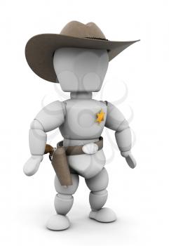 Royalty Free Clipart Image of a Sheriff