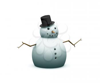 Royalty Free Clipart Image of a Snowman