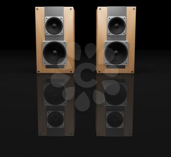 Royalty Free Clipart Image of Speakers
