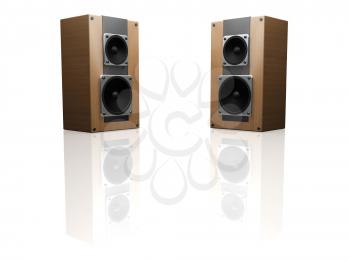 Royalty Free Clipart Image of Speakers