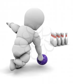 Royalty Free Clipart Image of a Bowler