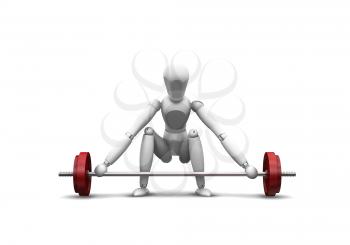 Royalty Free Clipart Image of a Weightlifter