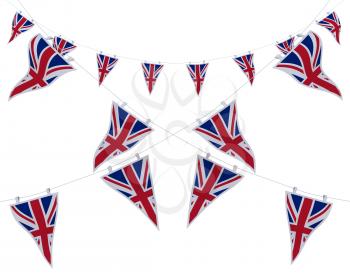 3D render of Union Jack Bunting and Banners