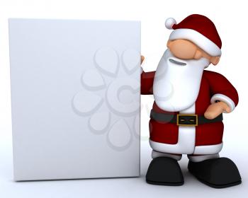 3D Render of a Cute Santa Claus Charicature