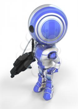 A robot soldier created for the sake of anti-spyware concepts. 