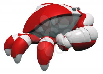 Royalty Free Clipart Image of a Robot Crab