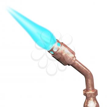 3d Render of a torch lit up.