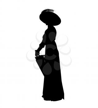 Royalty Free Clipart Image of a Victorian Woman