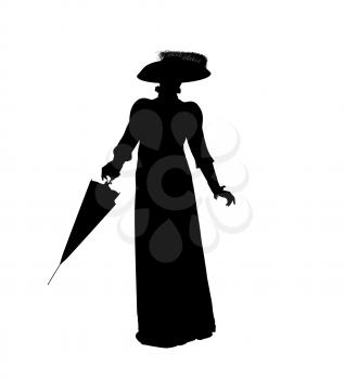 Royalty Free Clipart Image of a Victorian Woman