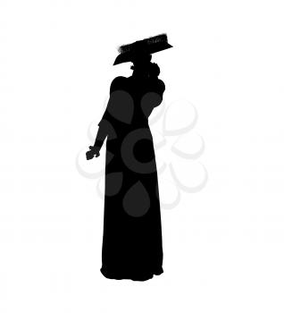 Royalty Free Clipart Image of a Victorian Woman