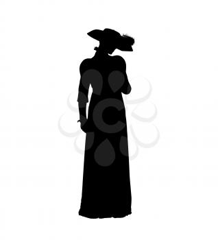 Royalty Free Clipart Image of a Victorian Woman