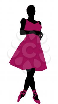 Royalty Free Clipart Image of a Ballerina