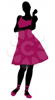 Royalty Free Clipart Image of a Ballerina