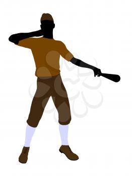 Royalty Free Clipart Image of a Baseball Player