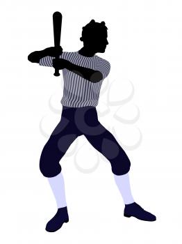 Royalty Free Clipart Image of a Baseball Player