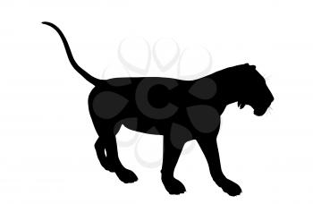 Royalty Free Clipart Image of a Black Panther