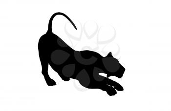 Royalty Free Clipart Image of a Black Panther