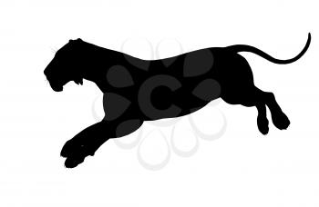 Royalty Free Clipart Image of a Black Panther