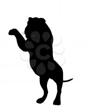 Royalty Free Clipart Image of a Black Panther