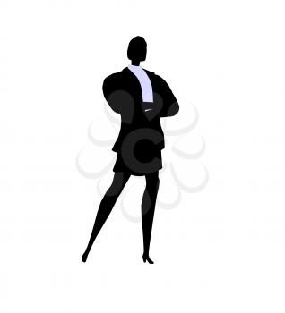 Royalty Free Clipart Image of a Woman in a Business Suit