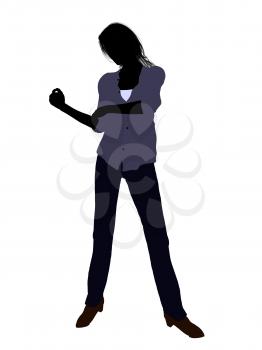 Royalty Free Clipart Image of a Casual Female