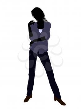 Royalty Free Clipart Image of a Casual Female