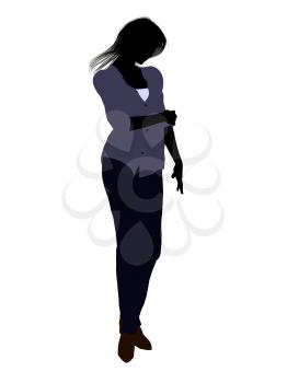 Royalty Free Clipart Image of a Casual Female