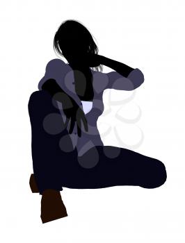 Royalty Free Clipart Image of a Casual Female