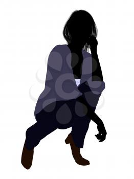 Royalty Free Clipart Image of a Casual Female