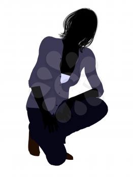 Royalty Free Clipart Image of a Casual Female