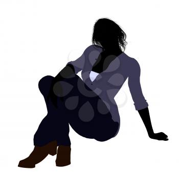 Royalty Free Clipart Image of a Casual Female