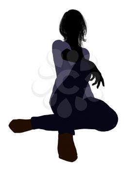 Royalty Free Clipart Image of a Casual Female