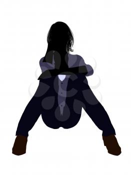 Royalty Free Clipart Image of a Casual Female