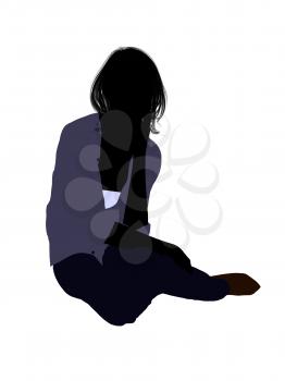 Royalty Free Clipart Image of a Casual Female