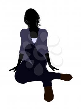 Royalty Free Clipart Image of a Casual Female