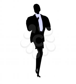 Royalty Free Clipart Image of a Woman in a Suit