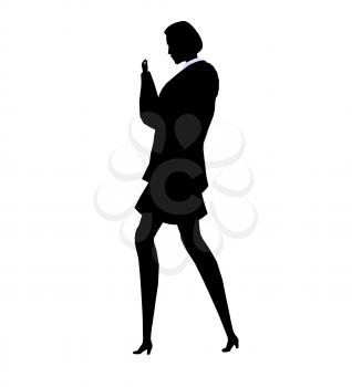 Royalty Free Clipart Image of a Woman in a Suit