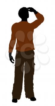 Royalty Free Clipart Image of a Man in a Sweater