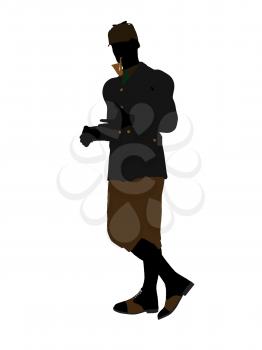 Royalty Free Clipart Image of Sherlock Holmes