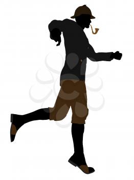 Royalty Free Clipart Image of Sherlock Holmes