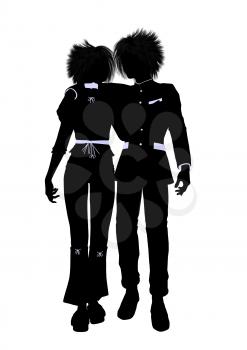 Royalty Free Clipart Image of a Couple