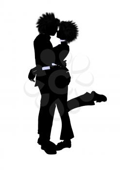 Royalty Free Clipart Image of a Young Couple