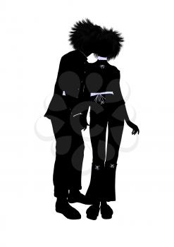 Royalty Free Clipart Image of a Couple