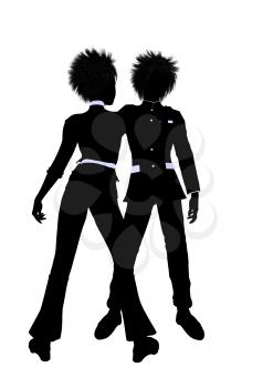 Royalty Free Clipart Image of a Couple