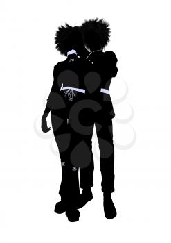 Royalty Free Clipart Image of a Couple