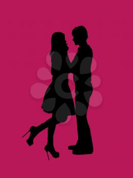 Royalty Free Clipart Image of a Couple