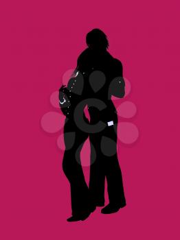 Royalty Free Clipart Image of a Couple