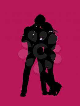 Royalty Free Clipart Image of a Couple