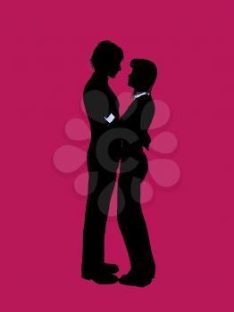 Royalty Free Clipart Image of a Couple