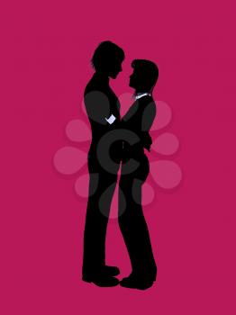 Royalty Free Clipart Image of a Couple